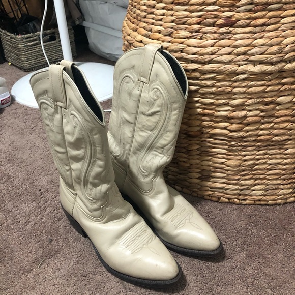 cream cowboy boots